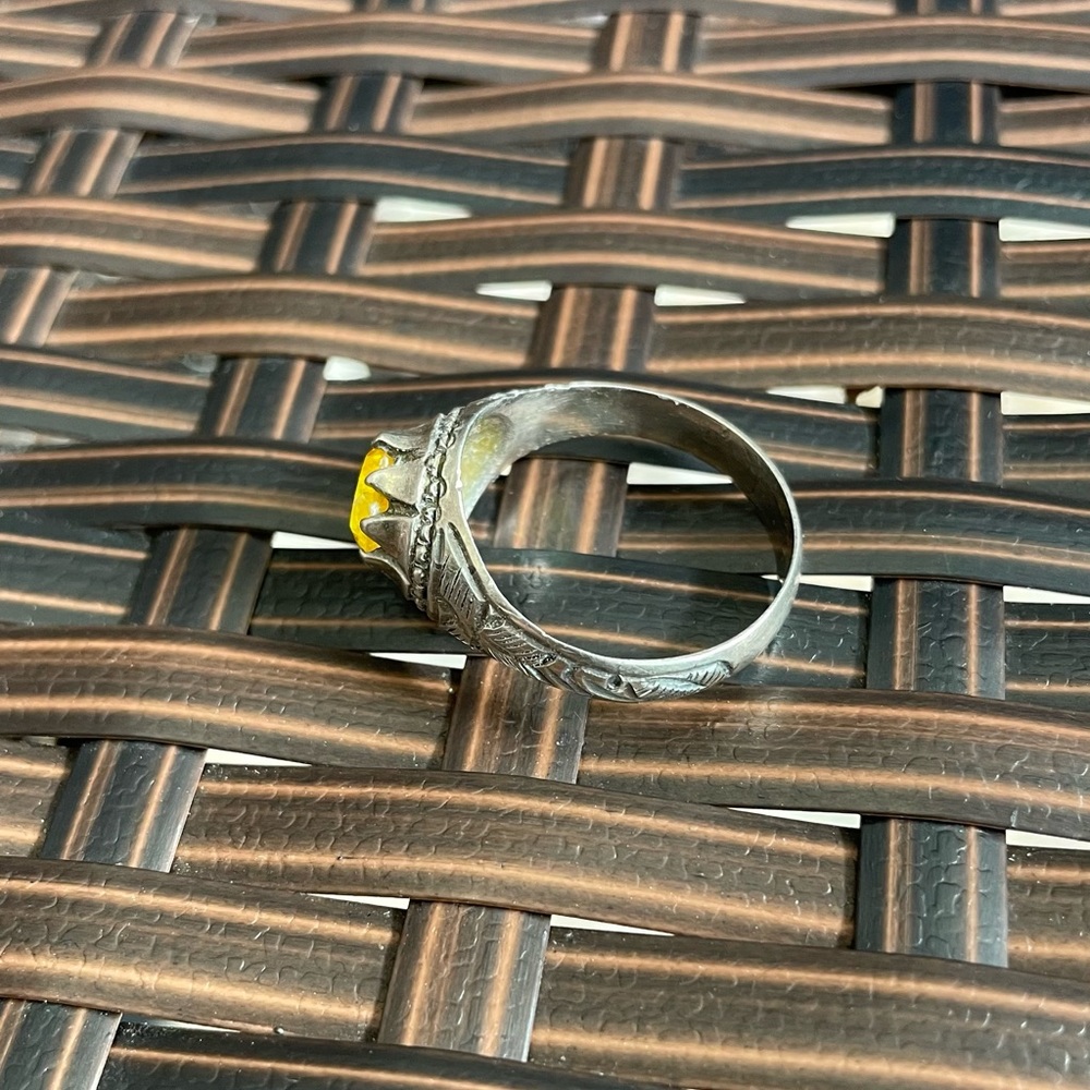 ARTISANAL CITRINE RING -Size 10 - Picture 6 of 10
